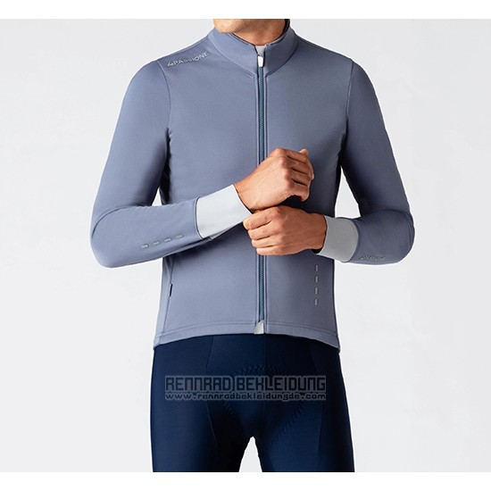 2019 Fahrradbekleidung La Passione Grau Wei Trikot Langarm und Tragerhose